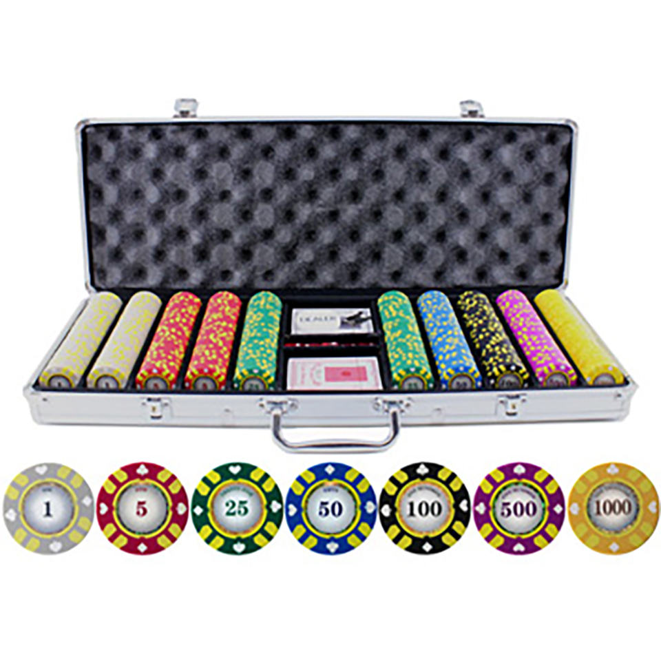 Stripe Suited V2 13.5g Clay Poker Chips Set 500pc
