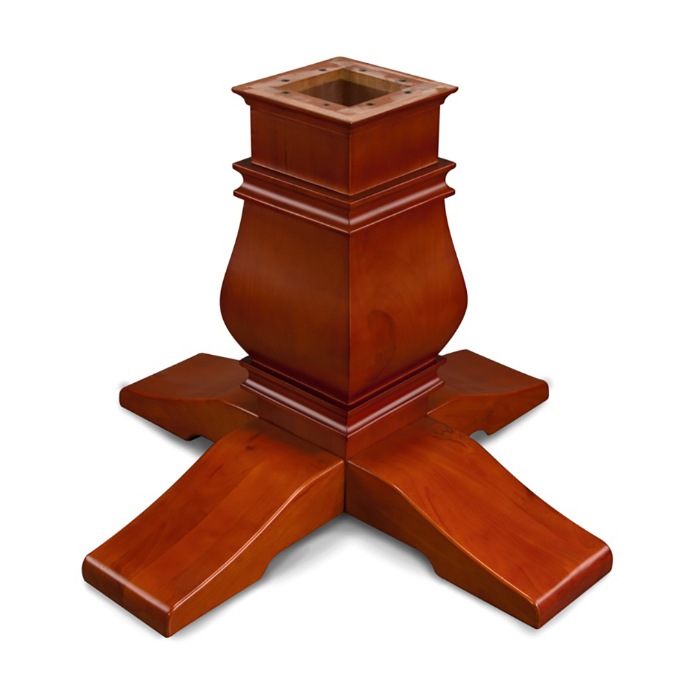 BBO Poker Tables Melvin Pedestal Leg Gloss Finish in Black or Mahogany