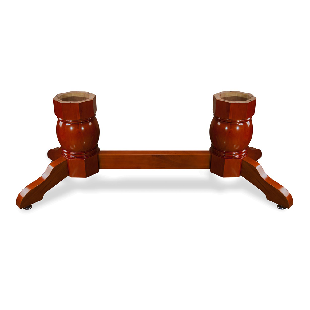 BBO Poker Tables Napa Pedestal Leg Set with Beam in Black or Mahogany