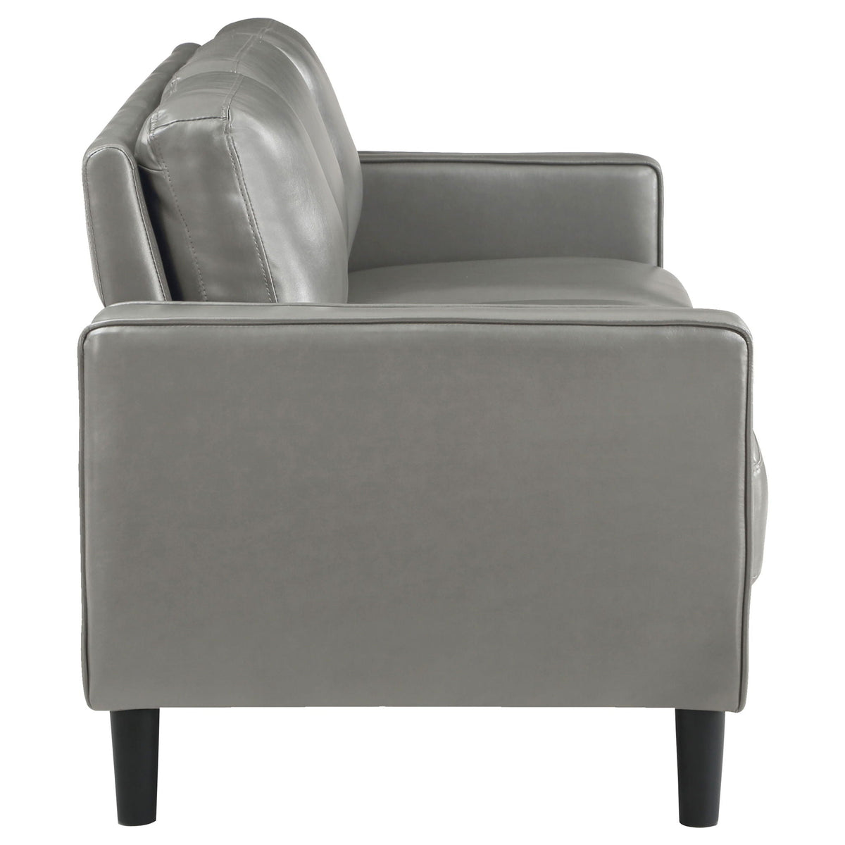 Unique Piece Furniture - Ruth 2-piece Upholstered Track Arm Sofa Set Grey