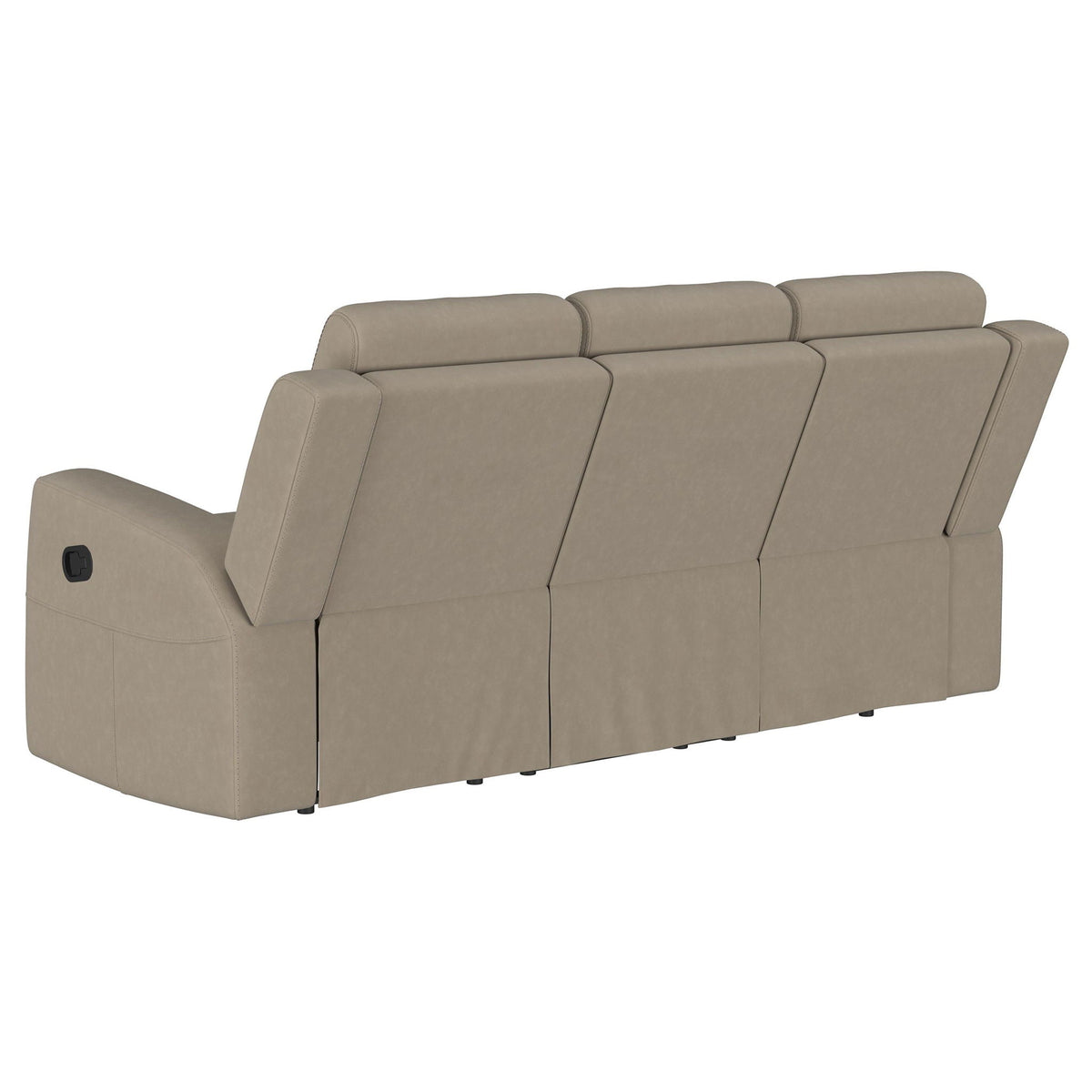 Unique Piece Furniture Brentwood 3-piece Upholstered Reclining Sofa Set Taupe