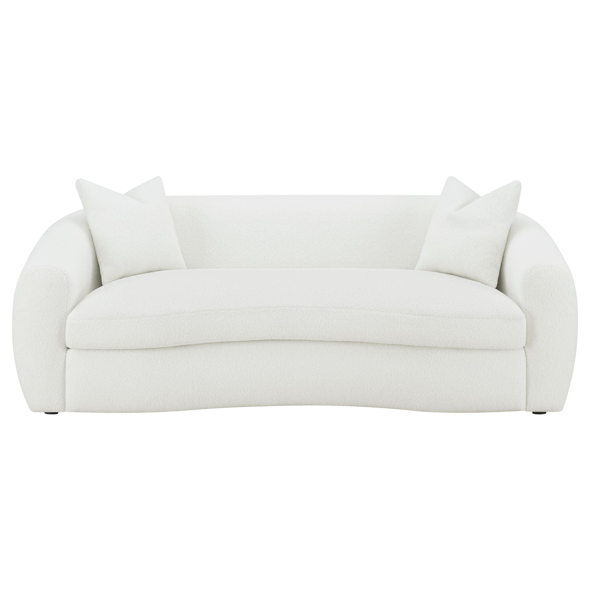 Unique Piece Furniture Isabella 2-piece Faux Sheepskin Upholstered Sofa Set Natural