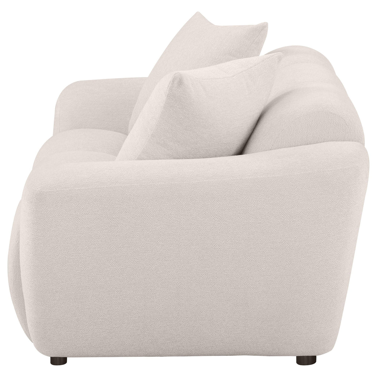 Unique Piece Furniture Destino Chenille Upholstered Splayed Arm Loveseat Greige