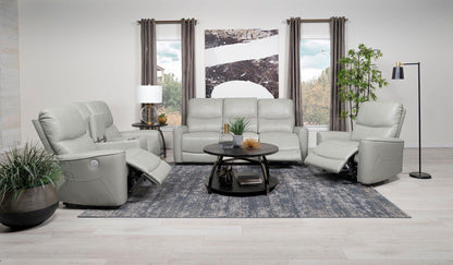 Unique Piece Furniture - Greenfield 3-piece Power Reclining Sofa Set Dove Grey