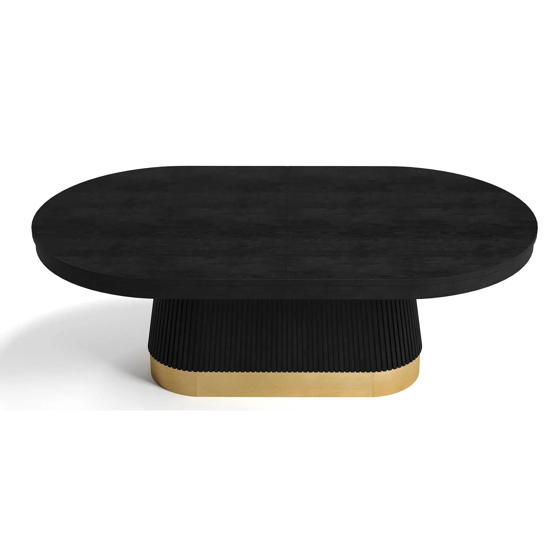 Prohibition Texas Hold'em Poker Table in walnut or black. Shown with optional dining top. Classic 1930s Art Deco style.