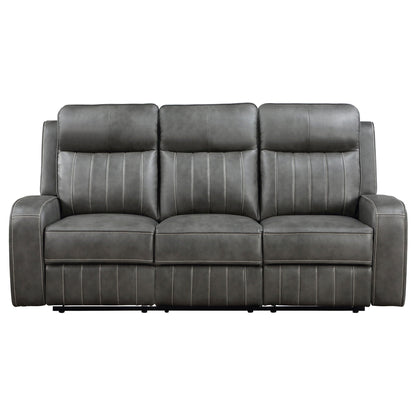 Unique Piece Furniture - Raelynn Upholstered Track Arm Motion Sofa Grey