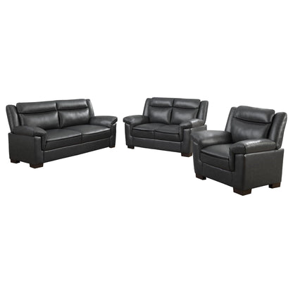 Unique Piece Furniture Arabella 3-piece Upholstered Padded Arm Sofa Set Grey