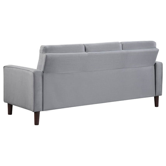 Unique Piece Furniture - Bowen 3-piece Upholstered Track Arm Tufted Sofa Set Grey