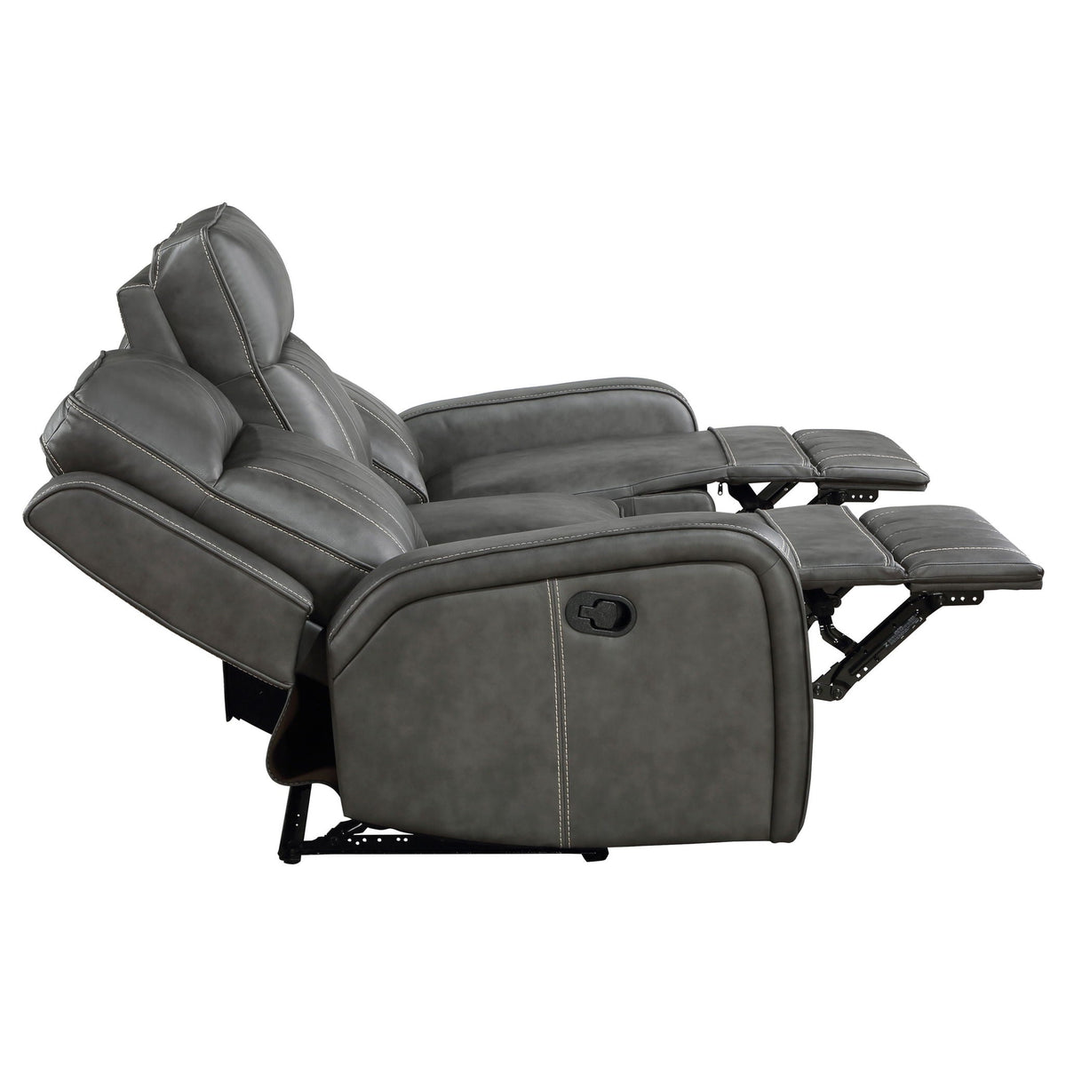 Unique Piece Furniture - Raelynn Upholstered Track Arm Motion Sofa Grey