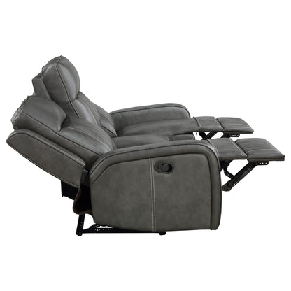 Unique Piece Furniture - Raelynn Upholstered Track Arm Motion Sofa Grey