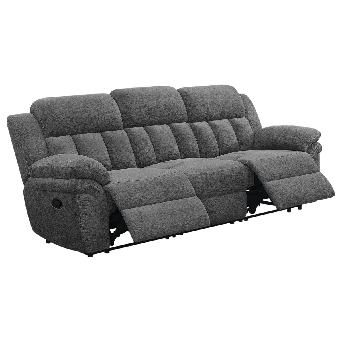 Unique Piece Furniture Bahrain Upholstered Motion Sofa Charcoal