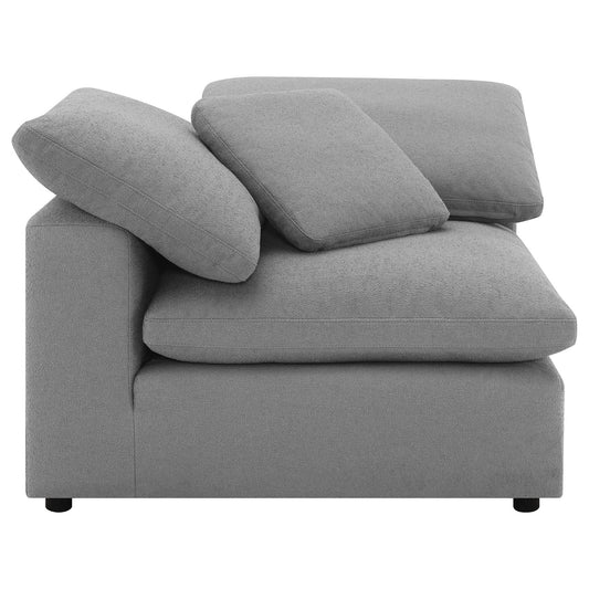Unique Piece Furniture - Raleigh 5-piece Boucle Upholstered Modular Sectional Grey