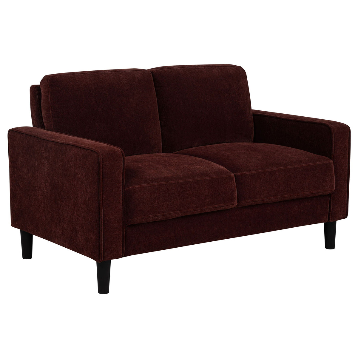 Unique Piece Furniture - Ruth 3-piece Fabric Upholstered Track Arm Sofa Rust Red