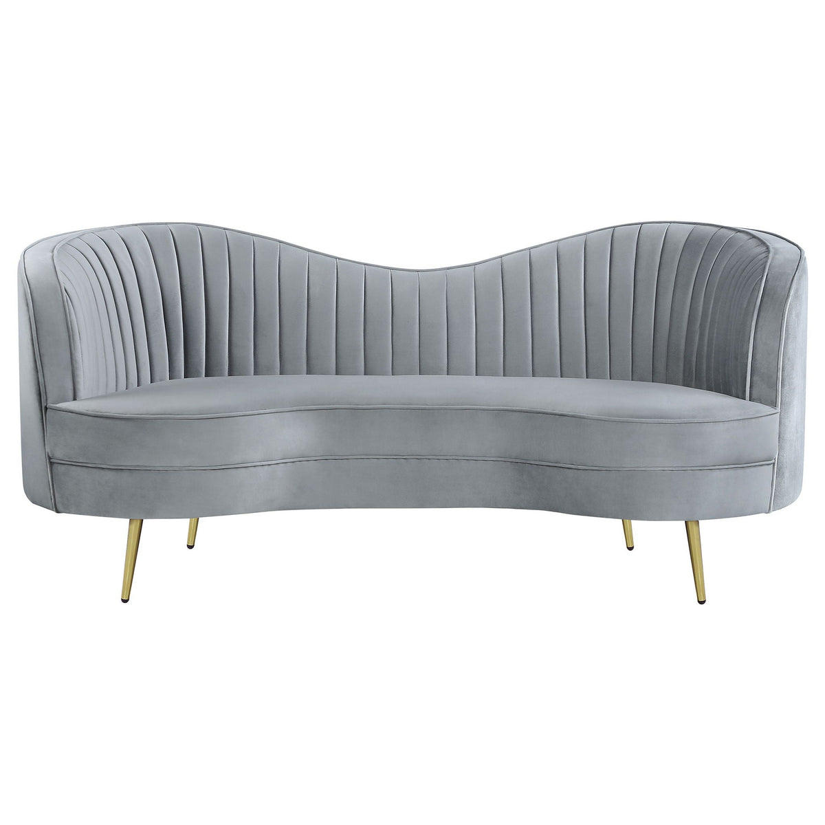 Unique Piece Furniture Sophia 3-piece Upholstered Channel Tufted Sofa Set Grey
