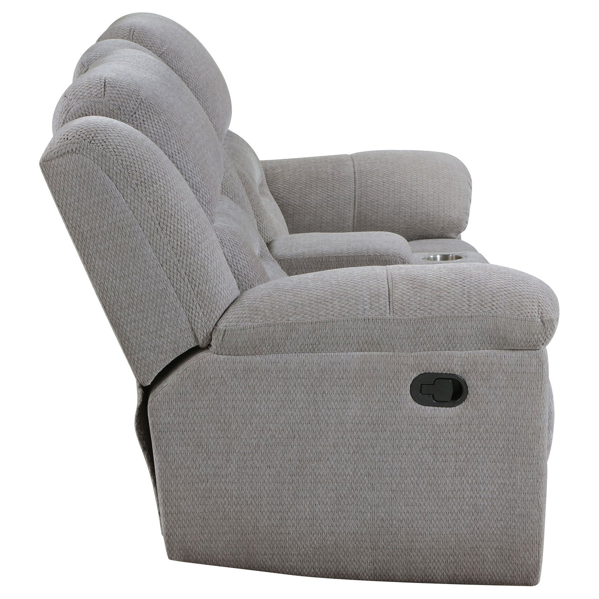 Unique Piece Furniture - Gilson Chenille Upholstered Reclining Loveseat Grey