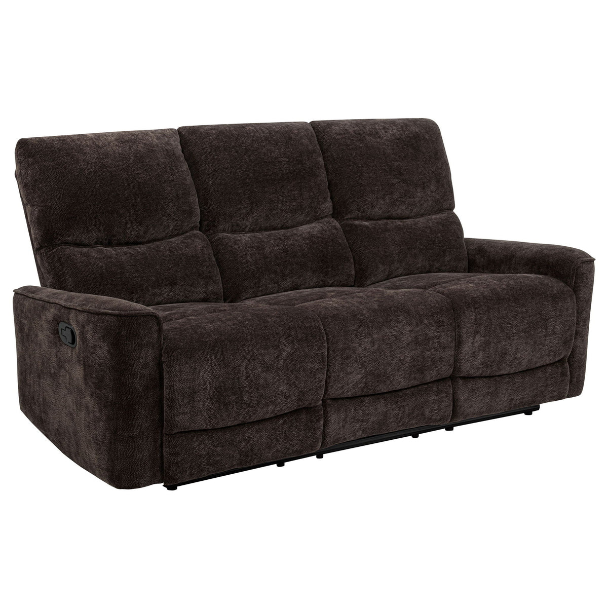 Unique Piece Furniture - Navarro 3-piece Upholstered Reclining Sofa Set Dark Brown