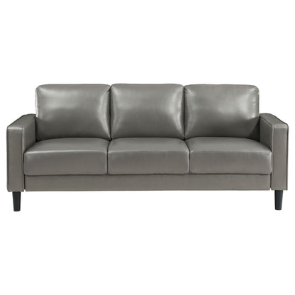 Unique Piece Furniture - Ruth 2-piece Upholstered Track Arm Sofa Set Grey