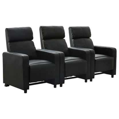 Unique Piece Furniture - Toohey Upholstered Tufted Recliner Living Room Set Black