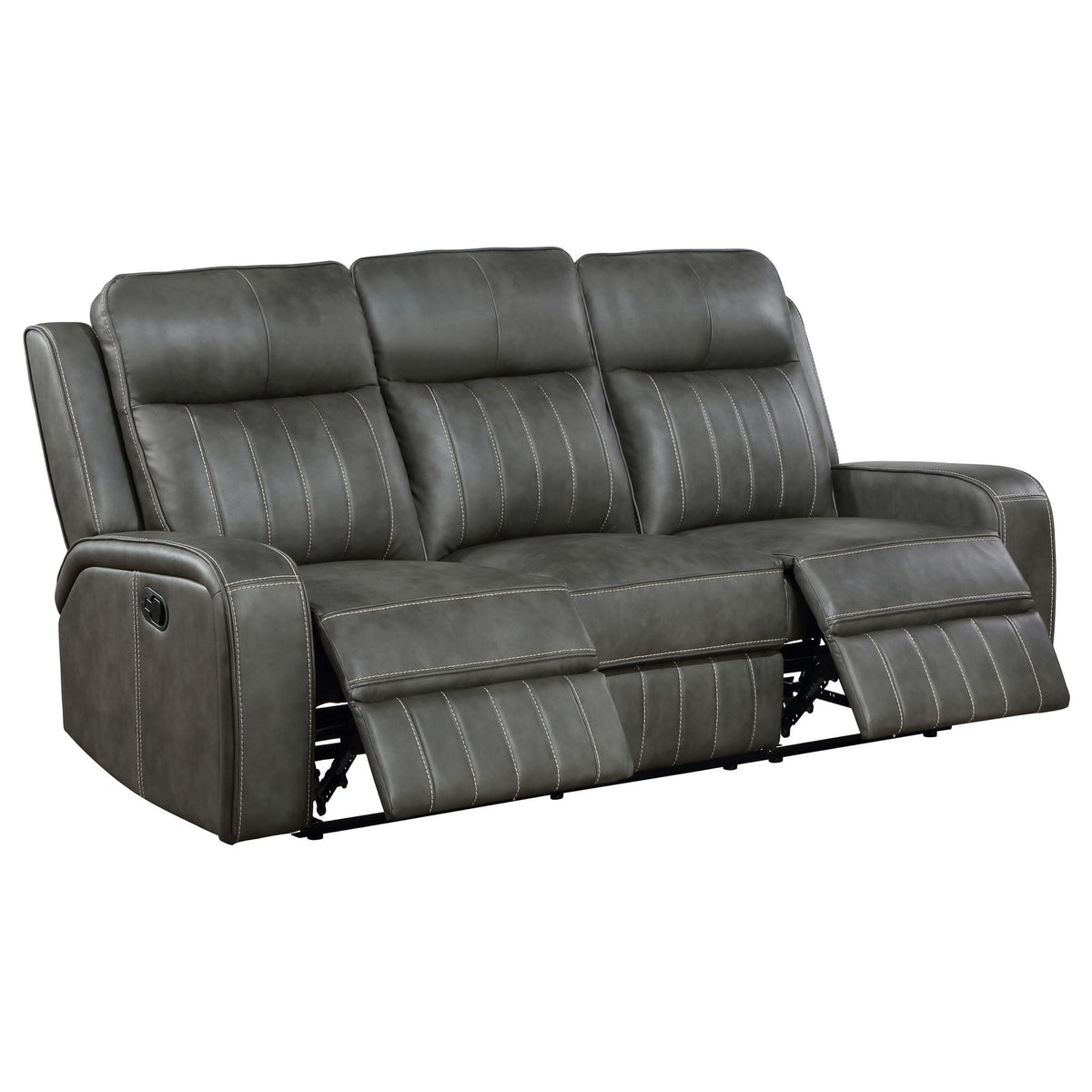 Unique Piece Furniture - Raelynn Upholstered Track Arm Motion Sofa Grey