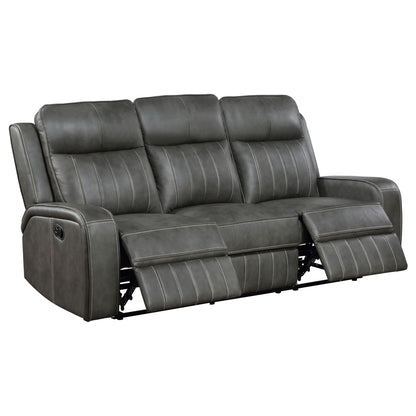 Unique Piece Furniture - Raelynn Upholstered Track Arm Motion Sofa Grey