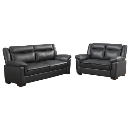Unique Piece Furniture Arabella 2-piece Upholstered Padded Arm Sofa Set Grey
