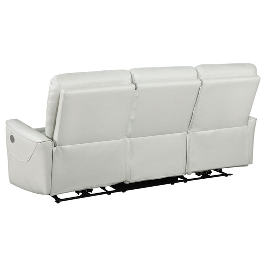 Unique Piece Furniture - Greenfield Upholstered Power Reclining Sofa Dove Grey