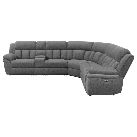 Unique Piece Furniture - Bahrain 6-piece Modular Power Reclining Sectional Charcoal