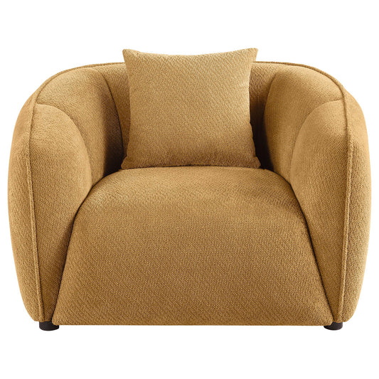 Unique Piece Furniture - Aleisha Fabric Upholstered Accent Chair Mustard Yellow
