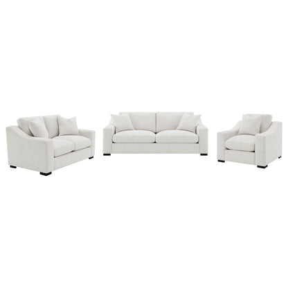 Unique Piece Furniture Ashlyn 3-piece Upholstered Track Arm Sofa Set Sand