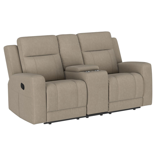 Unique Piece Furniture - Brentwood 2-piece Upholstered Reclining Sofa Set Taupe