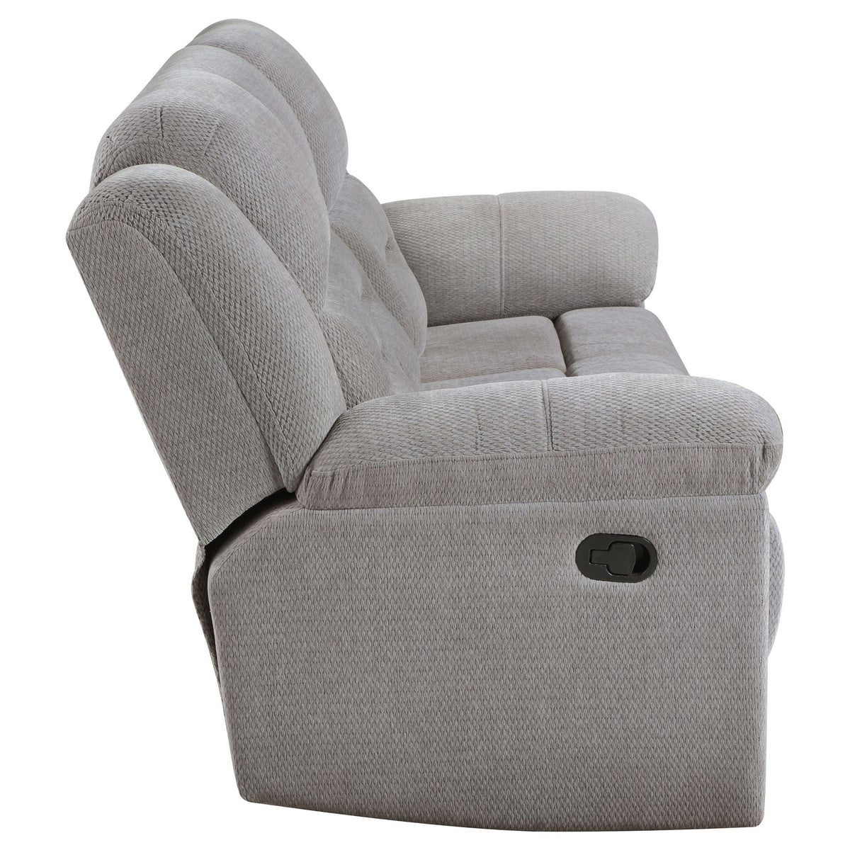 Unique Piece Furniture - Gilson Chenille Upholstered Reclining Sofa Grey