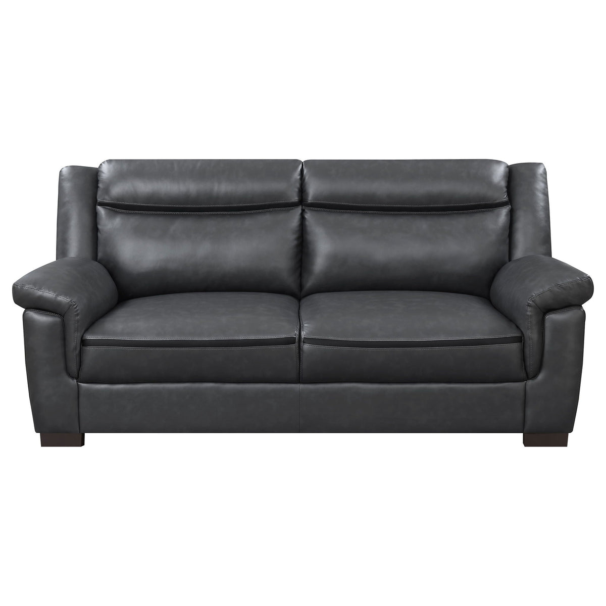 Unique Piece Furniture Arabella 2-piece Upholstered Padded Arm Sofa Set Grey