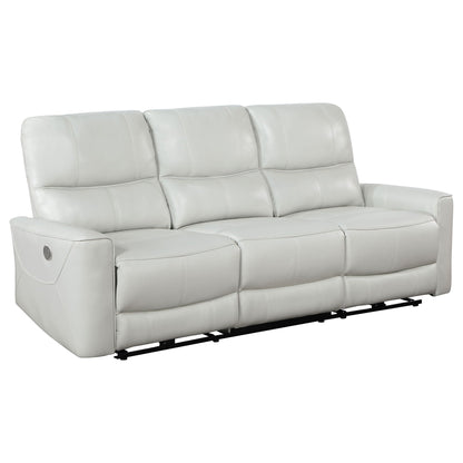 Unique Piece Furniture - Greenfield 2-piece Power Reclining Sofa Set Dove Grey