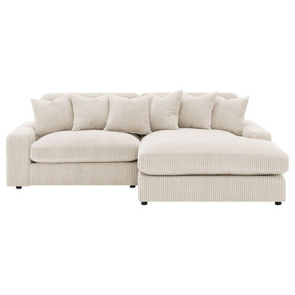 Unique Piece Furniture - Blaine Upholstered Reversible Chaise Sectional Sofa Sand