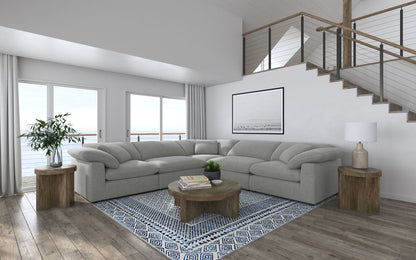 Unique Piece Furniture - Raleigh 5-piece Boucle Upholstered Modular Sectional Grey