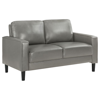 Unique Piece Furniture - Ruth 2-piece Upholstered Track Arm Sofa Set Grey