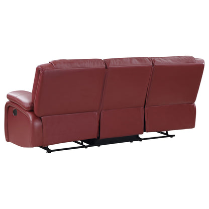 Unique Piece Furniture - Camila 2-piece Upholstered Reclining Sofa Set Red