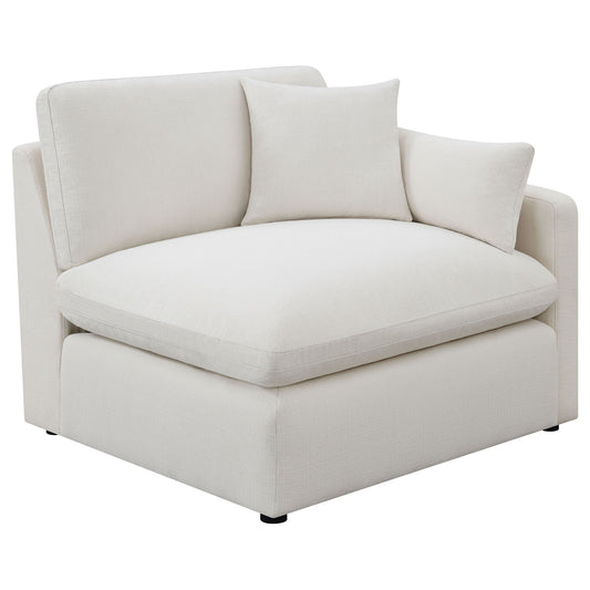 Unique Piece Furniture - Hobson 4-piece Upholstered Modular Sectional Sofa Ivory