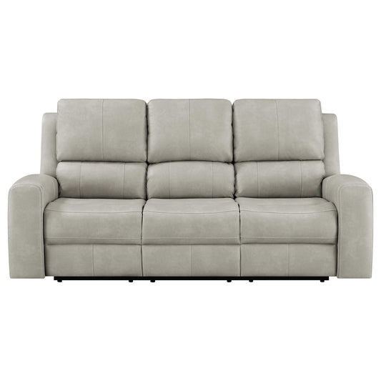 Unique Piece Furniture - Brickston Triple Power Reclining Sofa Grey