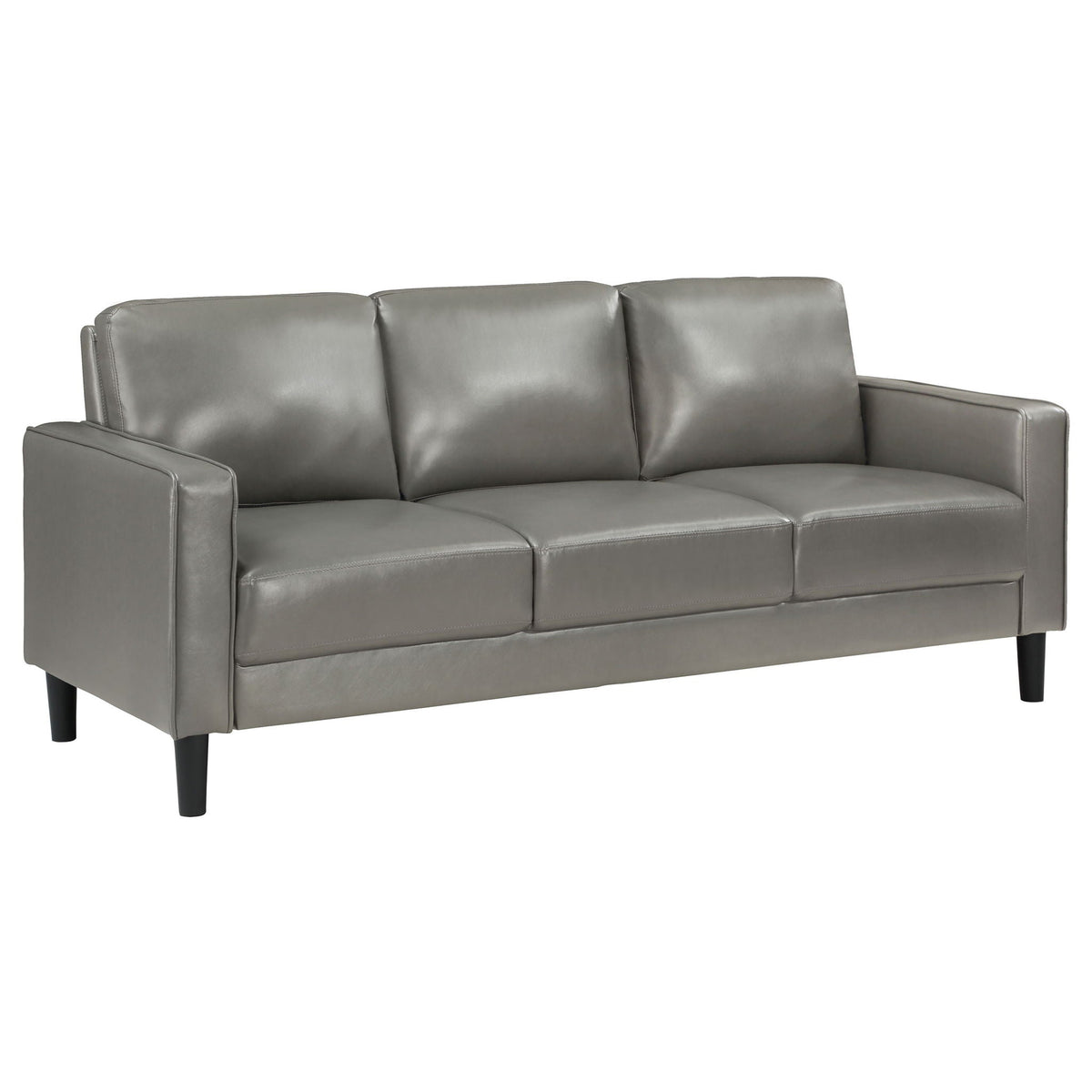Unique Piece Furniture - Ruth 2-piece Upholstered Track Arm Sofa Set Grey