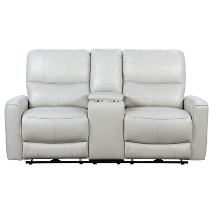 Unique Piece Furniture - Greenfield Upholstered Power Reclining Loveseat Dove Grey
