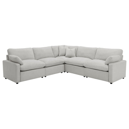 Unique Piece Furniture - Collins 5-piece Modular Power Reclining Sectional Grey