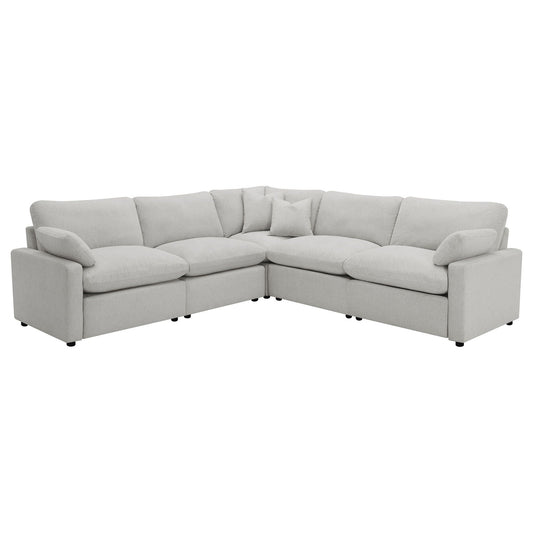 Unique Piece Furniture - Collins 5-piece Modular Power Reclining Sectional Grey