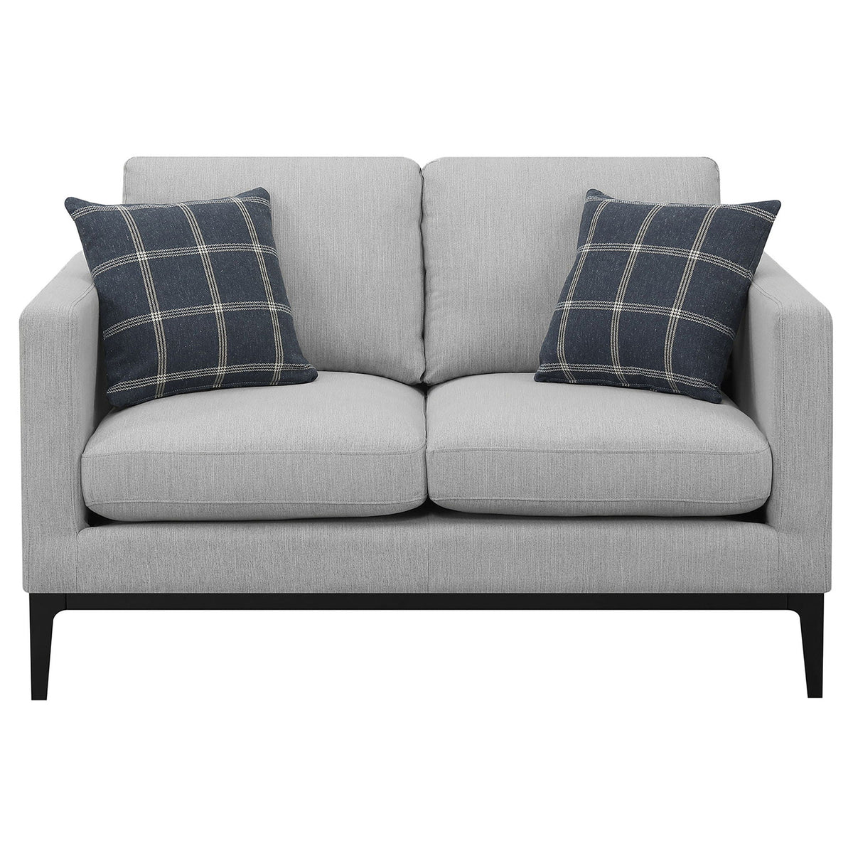 Unique Piece Furniture - Apperson 3-piece Upholstered Track Arm Sofa Set Light Grey