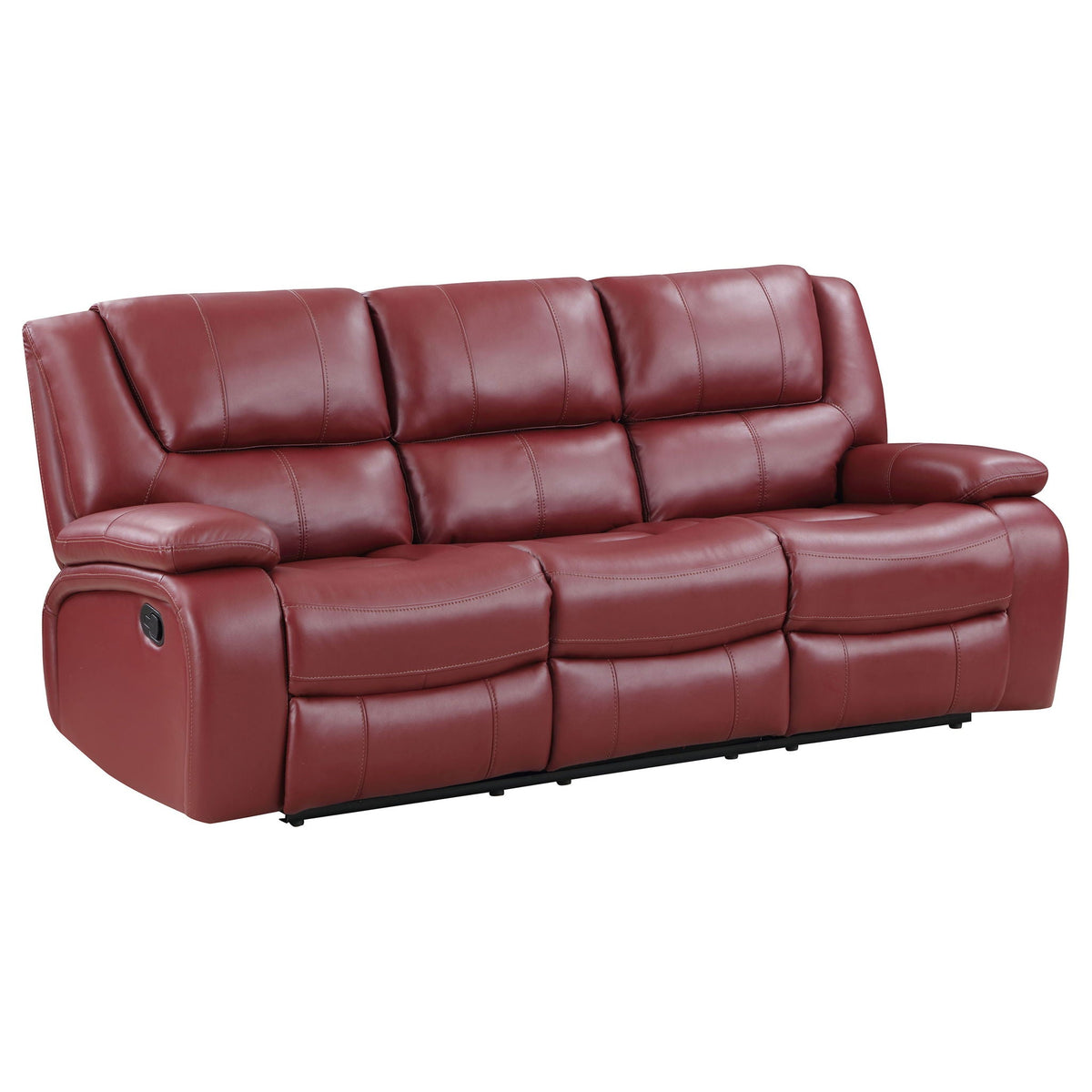 Unique Piece Furniture Camila Upholstered Motion Reclining Sofa Red