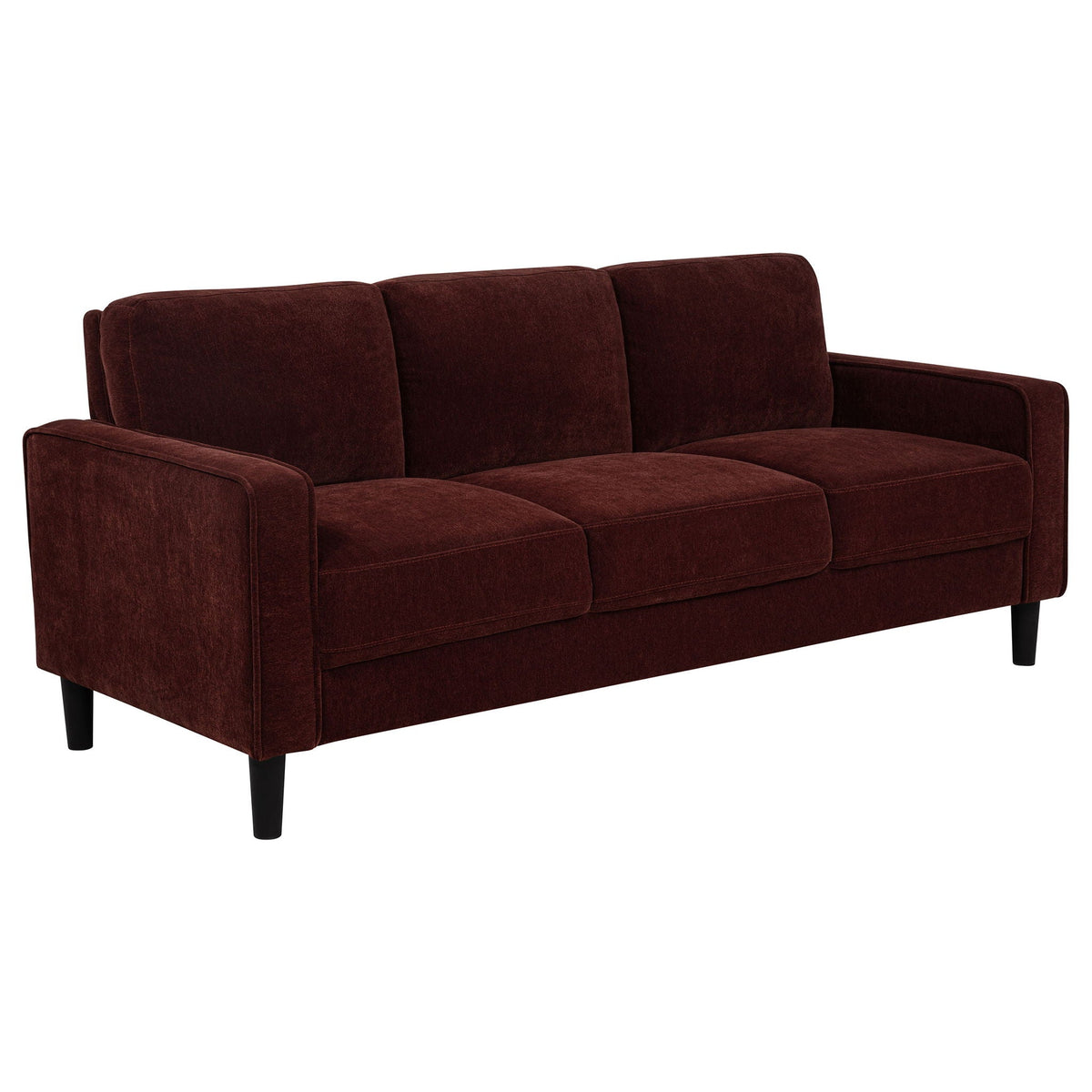 Unique Piece Furniture - Ruth 3-piece Fabric Upholstered Track Arm Sofa Rust Red