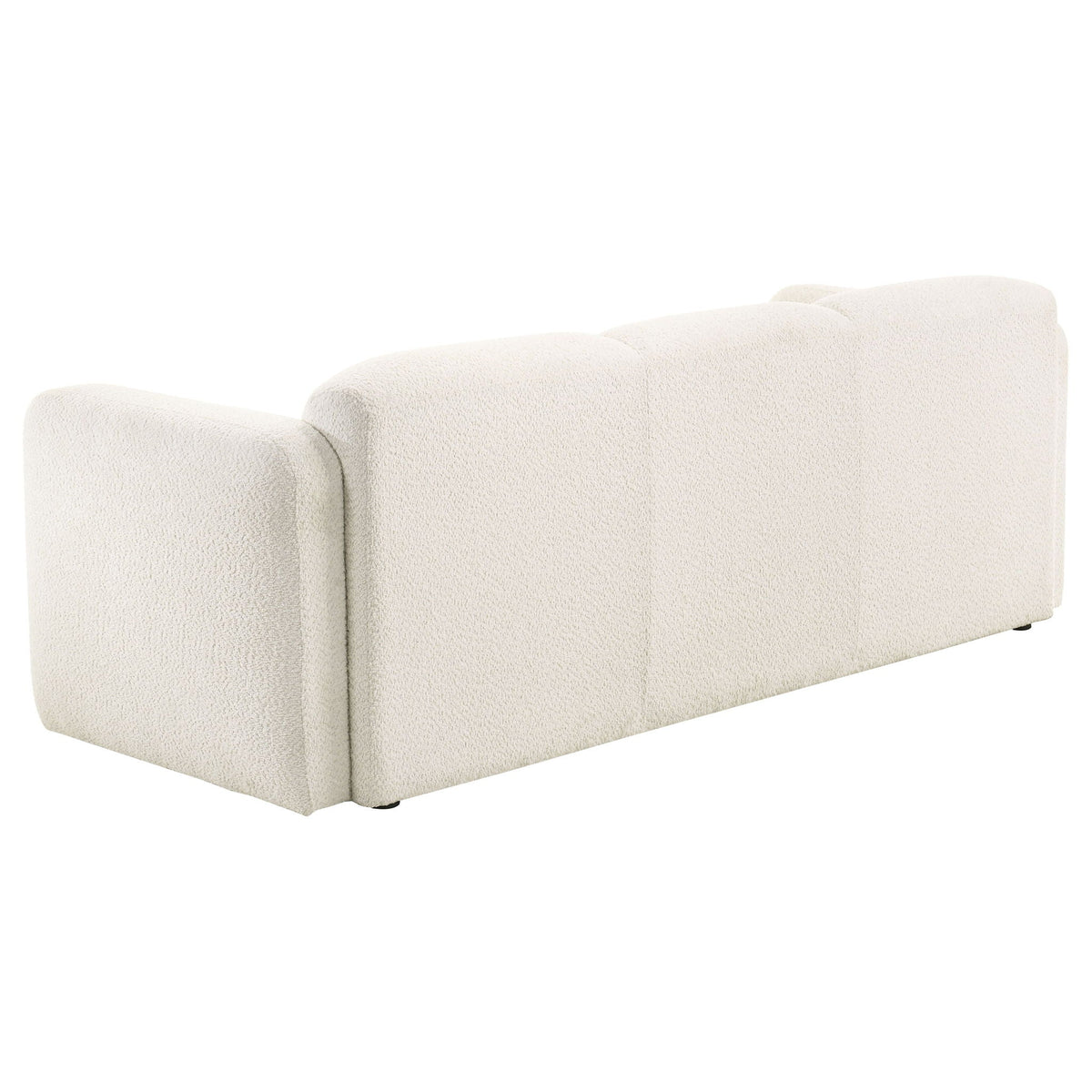 Unique Piece Furniture - Dorset 2-piece Upholstered Round Track Arm Sofa Set White