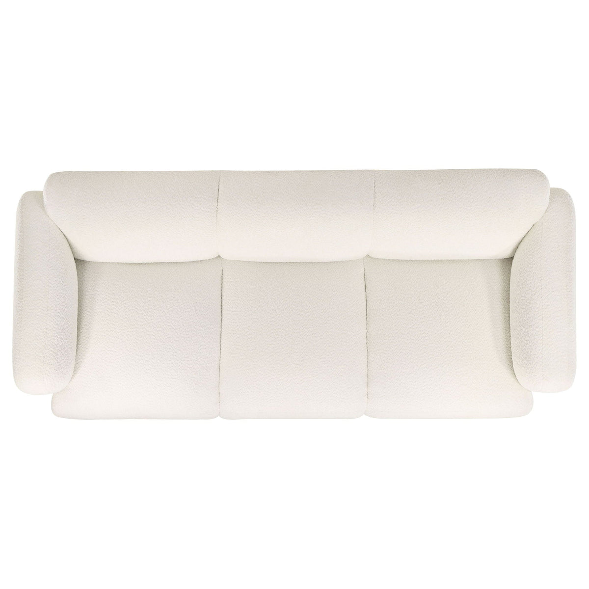 Unique Piece Furniture - Dorset 2-piece Upholstered Round Track Arm Sofa Set White