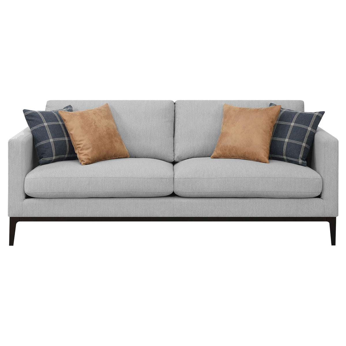 Unique Piece Furniture - Apperson Upholstered Track Arm Sofa Light Grey
