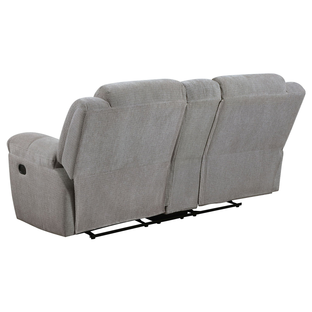 Unique Piece Furniture - Gilson Chenille Upholstered Reclining Loveseat Grey